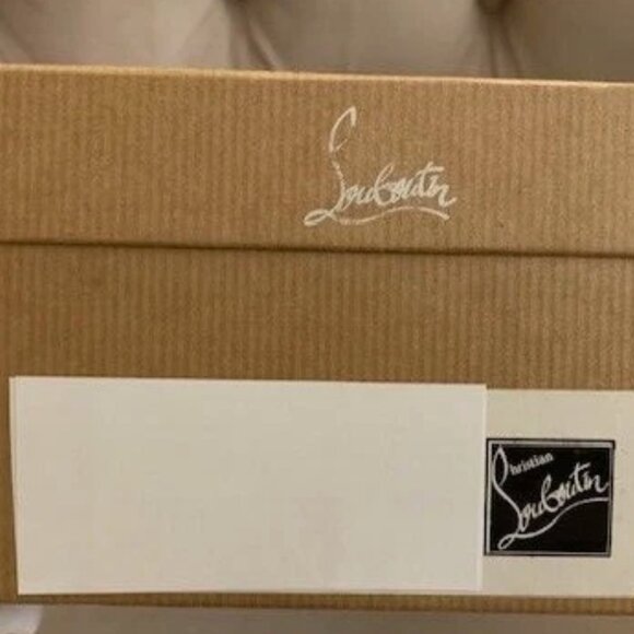 Christian Louboutin Women Senora 4" Denim Hawaii Peep Toe Pumps Sz 36.5 Blue NIB - Picture 15 of 15